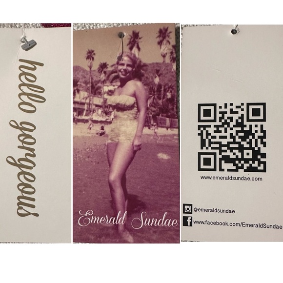 EMERALD SUNDAE Red Lace Racerback Fit & Flare Sparkly Dress Prom Cocktail Wmn S - Picture 12 of 16